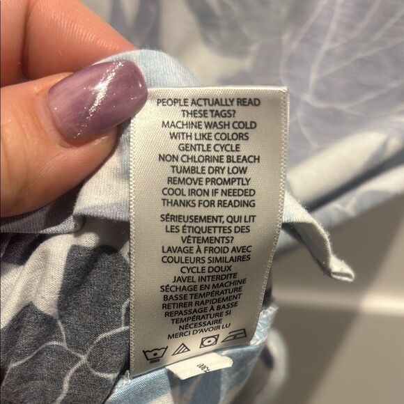 Travis mathew Men's Blue Leaf Print Shirt size large - Picture 7 of 8